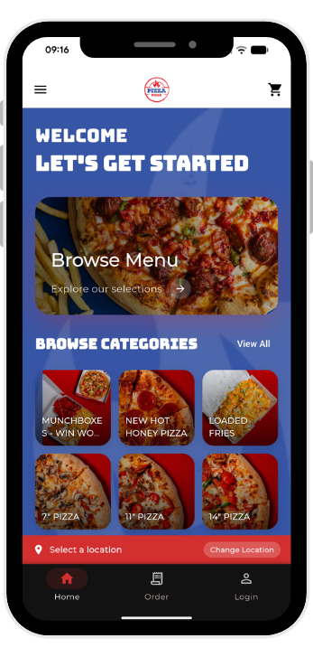 Screenshot of My Pizza Pizza App